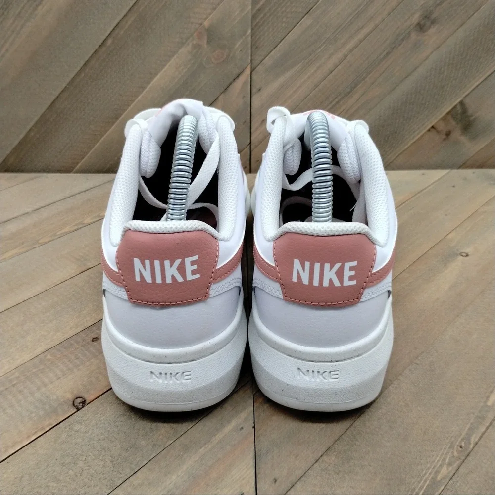 Nike Court Vision Alta Casual Platform Shoes‎ Womens Size 9 White Pink Sneakers
